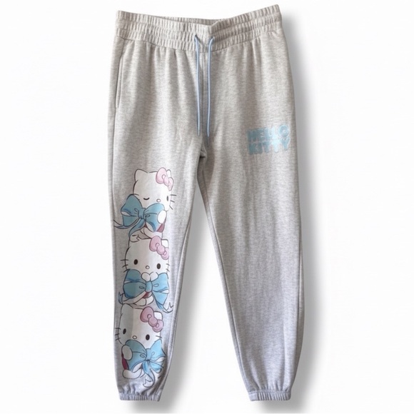 Sanrio Pants - Hello Kitty Sweatpants Heather Grey | Coquette Kawaii Y2K NWOT